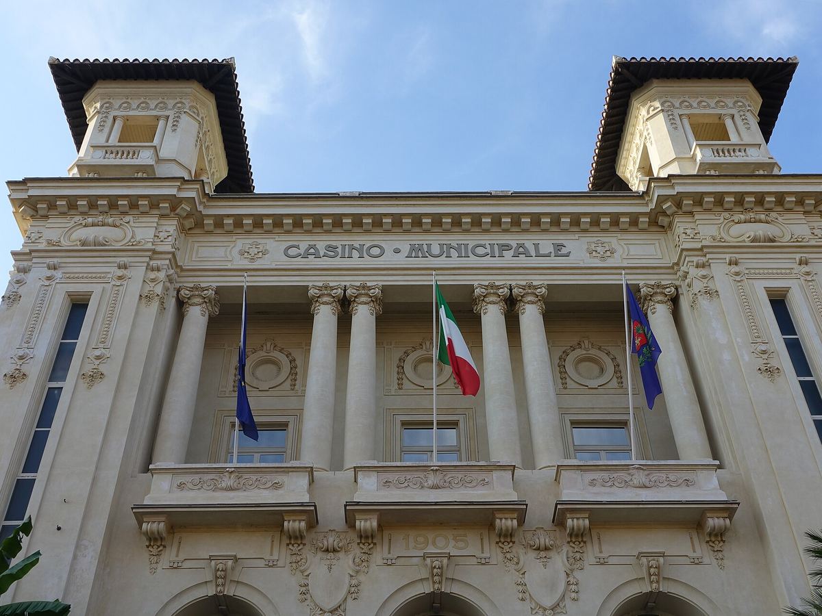 Facciata del Casinò Municipale di Sanremo